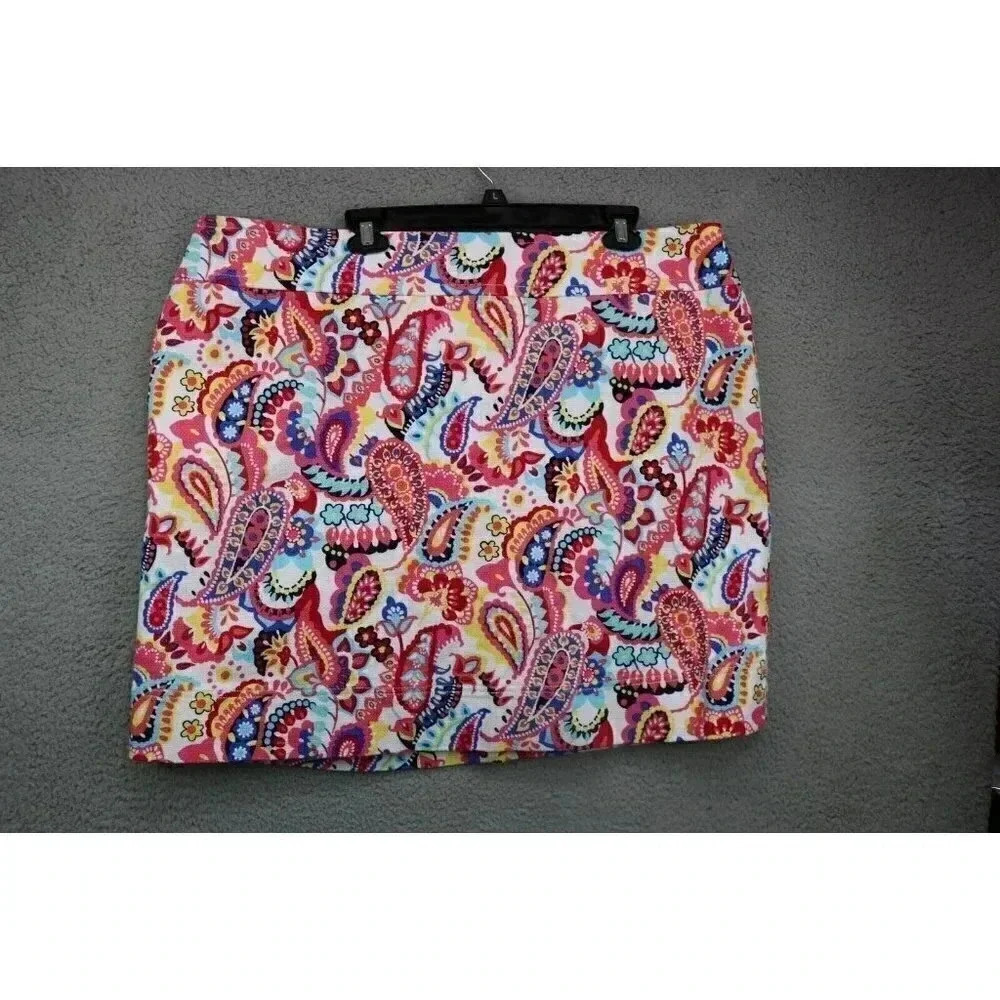 Talbots Woman Petites Paisley Skirt-Size 22WP-Lined